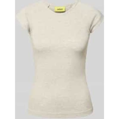 Slim fit T-shirt met ronde hals model 'Star'