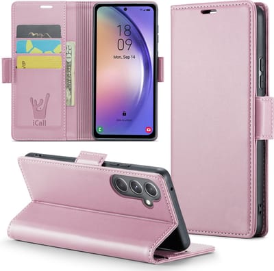 Hoesje geschikt voor Samsung Galaxy A54 - HyperCase Book Cover Kunstleer Rose