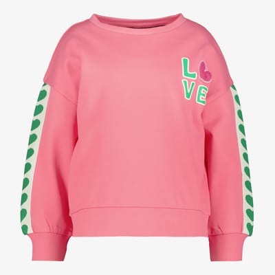TwoDay meisjes sweater met bies roze - Maat 92