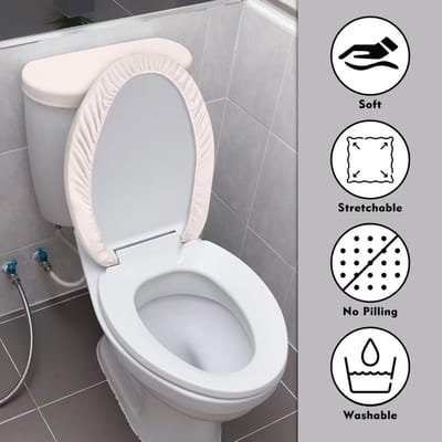 Set van 2 Decoratieve Toilet & Tank Dekselhoezen - Universeel & Wasbaar
