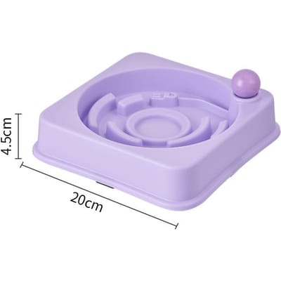 Gamelle pour chien à alimentation lente Gamelle pour animaux de compagnie anti-étouffement Gamelle pour animaux de compagnie antidérapante et antichoc Gamelle pour chat Nouvelle gamelle pour chien Gamelle pour chat 20*4.5cm gray