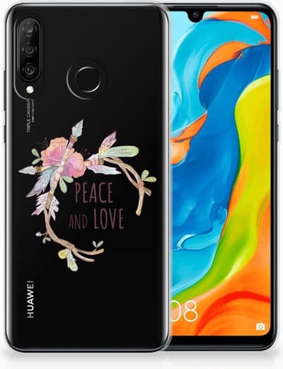 Huawei P30 Lite Telefoonhoesje met Naam Boho Text