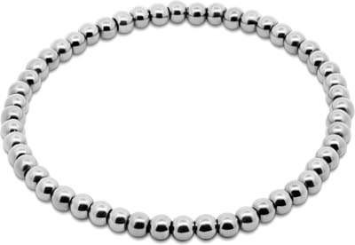 CO88 Collection - 8CB-91337 - stalen kralenarmband vrouwen - 4 mm - zilverkleurig