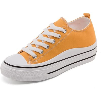 Lage Platform Canvas Schoenen Dames Duizend Vogels Ruit Veelzijdig Casual Ademend Board Schoenen Wit Nieuwe Student Sportschoenen 40 gember