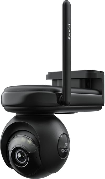 Reolink Altas PT Ultra - 4K UHD Batterijcamera met Continue Opname, ColorX Nachtzicht, 360° Pan-Tilt Automatische Tracking, 20.000mAh-batterij 500 Dagen Batterijduur, Wi-Fi 6, Tot 512GB microSD-kaart, Zwart
