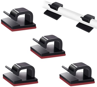 Zelfklevende Kabelclips - Kabelmanagement Organizer - Voor TV, PC en Laptop Kabels - Zwart - 50 Stuks