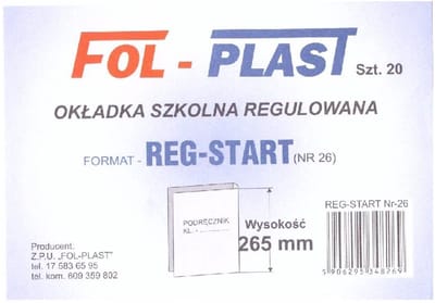 Verstelbare kaft voor schoolboek NR 26 (20 stuks) - Okładka na podr regulowana NR 26 (20szt)