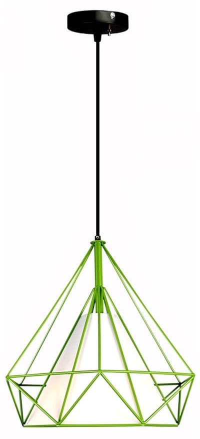 Hanglamp Industrieel Woonkamer E27 Plafondlamp 25cm Modern Kroonluchter voor Slaapkamer Groen