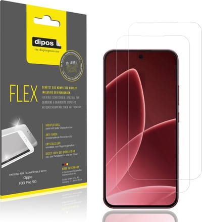 dipos – 2x Beschermfolie geschikt voor Oppo F33 Pro 5G | 3D Full Cover Screenprotector | 100% Passend
