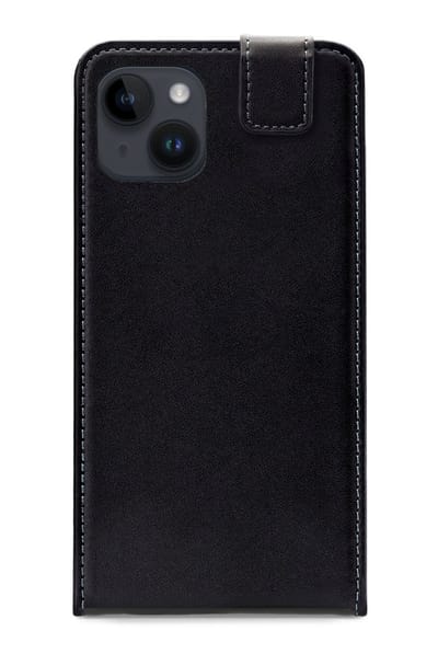 Mobilize Telefoonhoesje geschikt voor Apple iPhone 14 Hoesje | Mobilize Classic Gelly Flipcase | Pasjeshouder voor 1 Pasje | Telefoonhoesje voor Pinpas / OV Kaart / Rijbewijs - Zwart