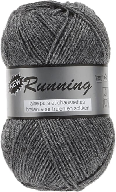 Lammy Yarns Running Sokkenwol - Grijs (002) - wol en acryl garen - 1 bol van 50 gram - pendikte 2 a 3 mm.