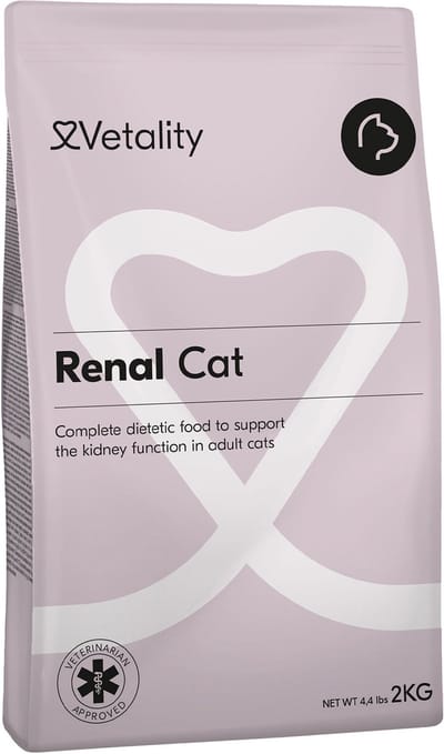 Vetality Kattenvoer Nierdieet - 2 kg - Kattenvoer Droogvoer - Ontlast en Ondersteunt de Nieren van je Kat - Voor Volwassen Katten