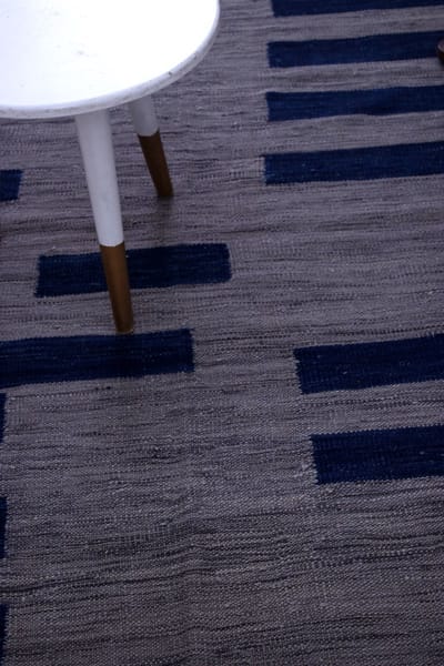 Grijs Tapijt Laagpolig Handgeweven Wollen Vloerkleed - Koho Afghan Modern Kelim 168x114 - 168x114cm- Modern - Woonkamer - Salon - Slaapkamer - Eetkamer