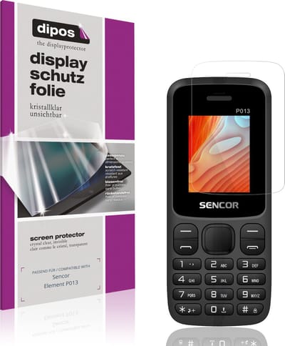 dipos – 4x Beschermfolie geschikt voor Sencor Element P013 | Krasbestendige & heldere Screenprotector Ultra-Thin