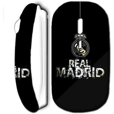 Souris sans fil - Real Madrid - Blanc - Clé USB Wi-Fi incluse - Compatible Mac et PC