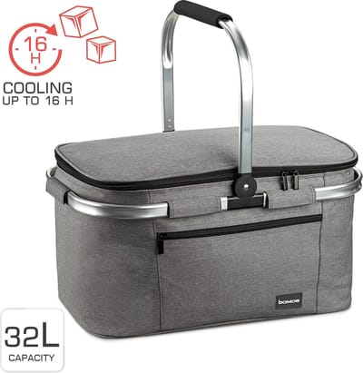 bomoe IceBreezer K47 koeltas picknickmand opvouwbaar - 47x27x26 cm - 32 liter- perfect voor barbecues of boodschappen