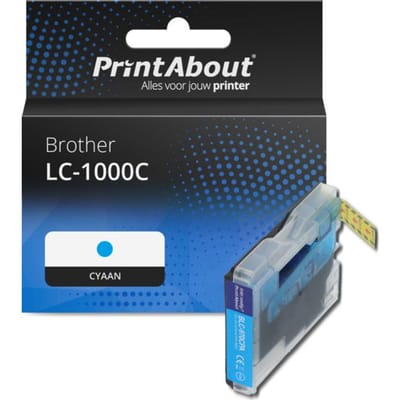 PrintAbout huismerk Inktcartridge LC-1000C Cyaan geschikt voor Brother