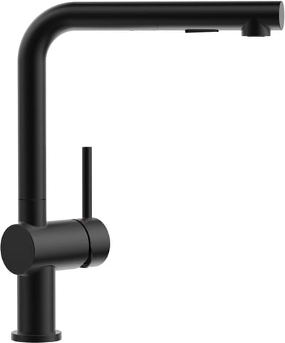 Cecipa Max Uittrekbare Keukenkraan Zwart - L-ontwerp - 2 Straalstanden - 40 cm Uittrekbereik - 304 RVS - 360° Draaibaar