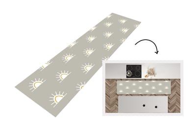 Keukenloper - Loper keuken - Zon - Boho - Patronen - 200x50 cm - Keukenloper vinyl