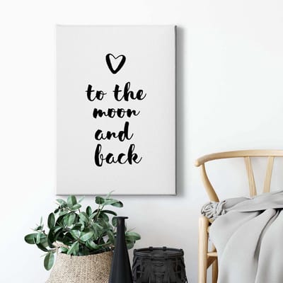 Canvas print DD123144 Moon and back A.S. Création 0,5 x 0,7 m Wit Kantoor Hal/Gang Keuken Slaapkamer Woonkamer