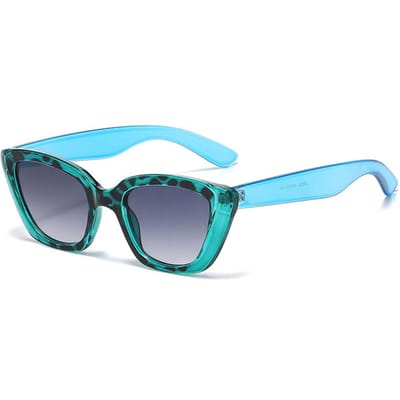 Nieuwste Luxe Retro Luipaardpatroon Kleurovergang Spiegelmontuur Kattenoog Dames Zonnebril Duizendjarig Stijl Ontwerp Trend Casual Heren Zon UV-bescherming 400 as  picture