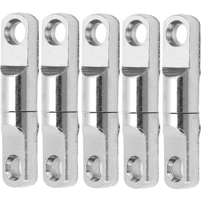 Lot de 5 émerillons de pêche rotatifs à 360 degrés en acier inoxydable, type colonne, connecteur de crochet 3,5#