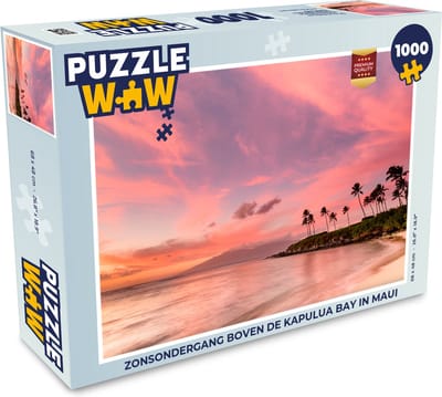 Puzzel Zonsondergang boven de Kapulua Bay in Maui - Legpuzzel - Puzzel 1000 stukjes volwassenen