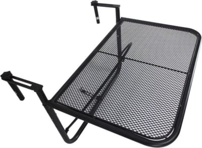 Balkontafel Inklapbaar – Hangend Balkonbar - Hangtafel Voor Aan Het Balkon – Hang tafel Balkon - Vouwtafel - Wandtafel– Balkontafels Opklapbaar Bijzettafel - Buiten Tafeltje Klaptafel - 60 x 56,5 x 45 cm - Zwart