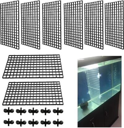 Dailygoods- Aquariumverdeler 8 Stuks - Kunststof - Voor het Scheiden van Vissen - 8 Zuignappen - Gebruiksvriendelijk - Verhoogt Overlevingskans Jonge Vissen - Tankscheider