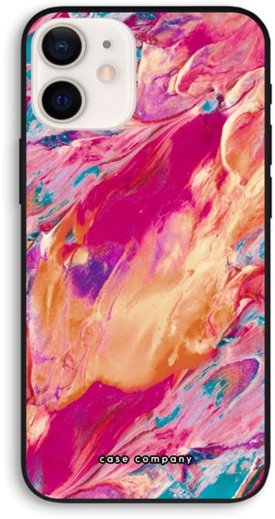 Case Company® - Hoesje geschikt voor iPhone 12 hoesje - Pastel Echoes - Biologisch Afbreekbaar Telefoonhoesje - Bescherming alle Kanten en Schermrand