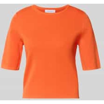 Gebreide pullover van viscosemix met 1/2-mouwen