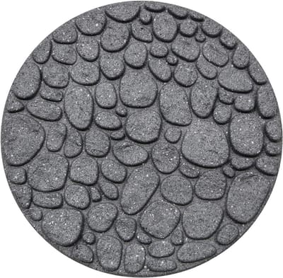 Stapsteen Rubber - Loopsteen Tuin - Veilig Buitenpad - Gemaakt van gerecycled materiaal - 45x45x1.8cm - Grijs