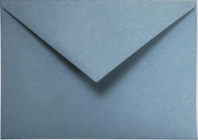 Ecologische blauwe enveloppen A6 - 114 x 162 mm - 25 stuks - NK natgelijmde - 120 gram - Materica - Netuno