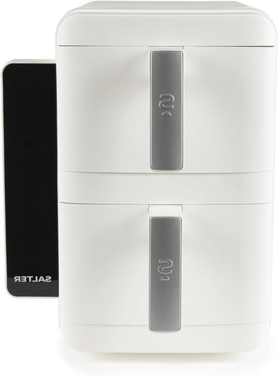 Stapelbare Airfryer - Verticale Airfryer Dubbel - Gelijk Koken Twee Lades - Ruimtebesparend Ontwerp 40% Slanker - 9 Liter Capaciteit