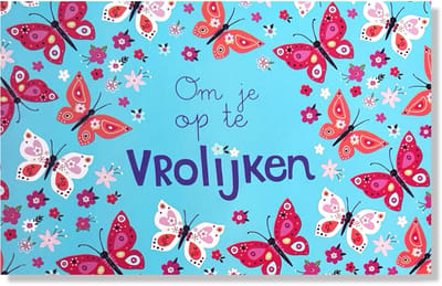 Om je op te Vrolijken wenskaart - 12x17cm - Gevouwen kaart inclusief envelop - Beterschapskaart