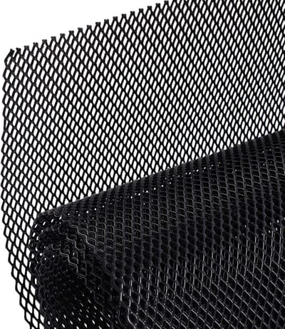 Universeel zwarte aluminium auto grille 120x40cm diamant patroon