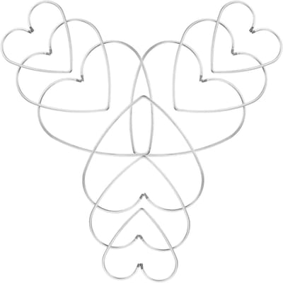 Metalen Hart Ringen - Knutsel Hoepels - Dromenvanger Maken - Stevig Ijzer - 9 Stuks - Zilver