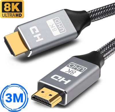 SBVR HDMI Kabel 2.1 - 8K Ultra HD - 4K 120 Hz - Nylon HDMI kabel - 3 Meter