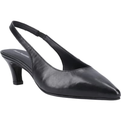 Hush Puppies Nahla Leren Zwarte Puntige Slingback Schoenen Voor Dames