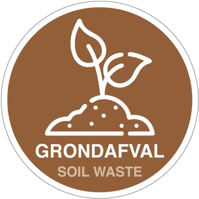 Grondafval sticker | 20 cm