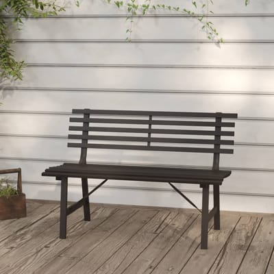 vidaXL - Tuinbank - 110 - cm - staal - zwart