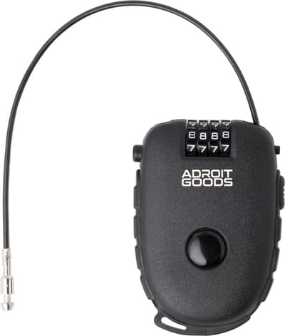 AdroitGoods Kabelslot/draadslot 80cm - Snowboard Slot - Skislot - Cijferslot - Zwart