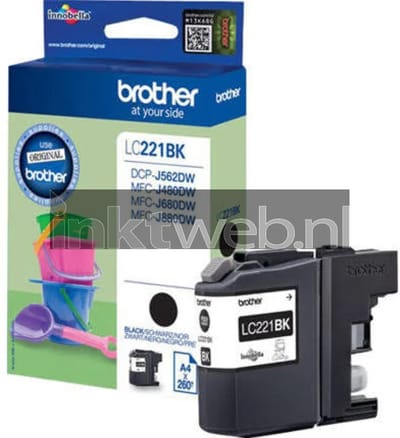 Brother Inktcartridge LC-221BK Origineel Zwart LC-221 BK