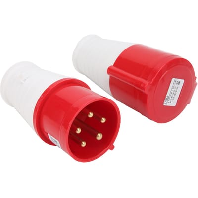 Ensemble de connecteurs industriels triphasés à 5 broches 380415 V 32 A 3P + N + E IP44 pour l'agriculture et les produits chimiques
