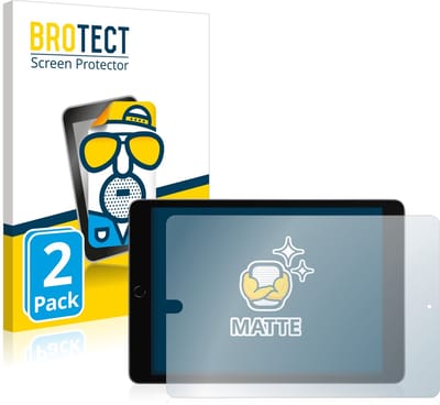 BROTECT - Screenprotector voor Apple iPad 10.2" 2021 (Landschapsmodus, 9. Gen.) - Folie Beschermfolie matte 2 Stuks