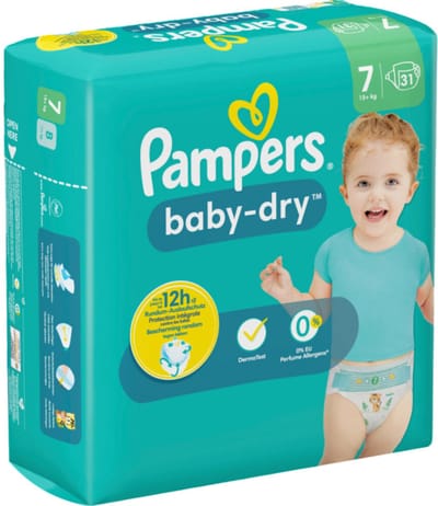 Pampers Baby Dry Luiers Maat 7 (15+ kg) - 31 stuks