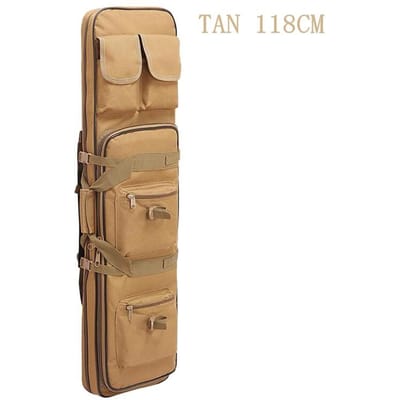 Sac à dos de chasse tactique Desert 85cm 95cm 120cm, sac de transport carré à double fusil avec bandoulière, étui de Protection pour pistolet Tan118cm