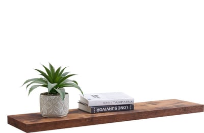 ACAZA Wandplank - 100 cm - Wandrek - Boekenrek - Boekenplank - Wandplank Zwevend - Vintage Bruin