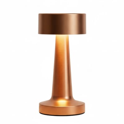 OMNIEXA Tafellamp - Rosé Goud - Dimbaar en Draadloos - Luxe Oplaadbare LED Lamp - Aluminium Design