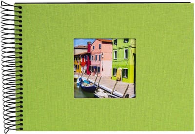 GOLDBUCH GOL-20662 spiraal album BELLA VISTA groen als fotoalbum, 24x17 cm - zwarte bladen
